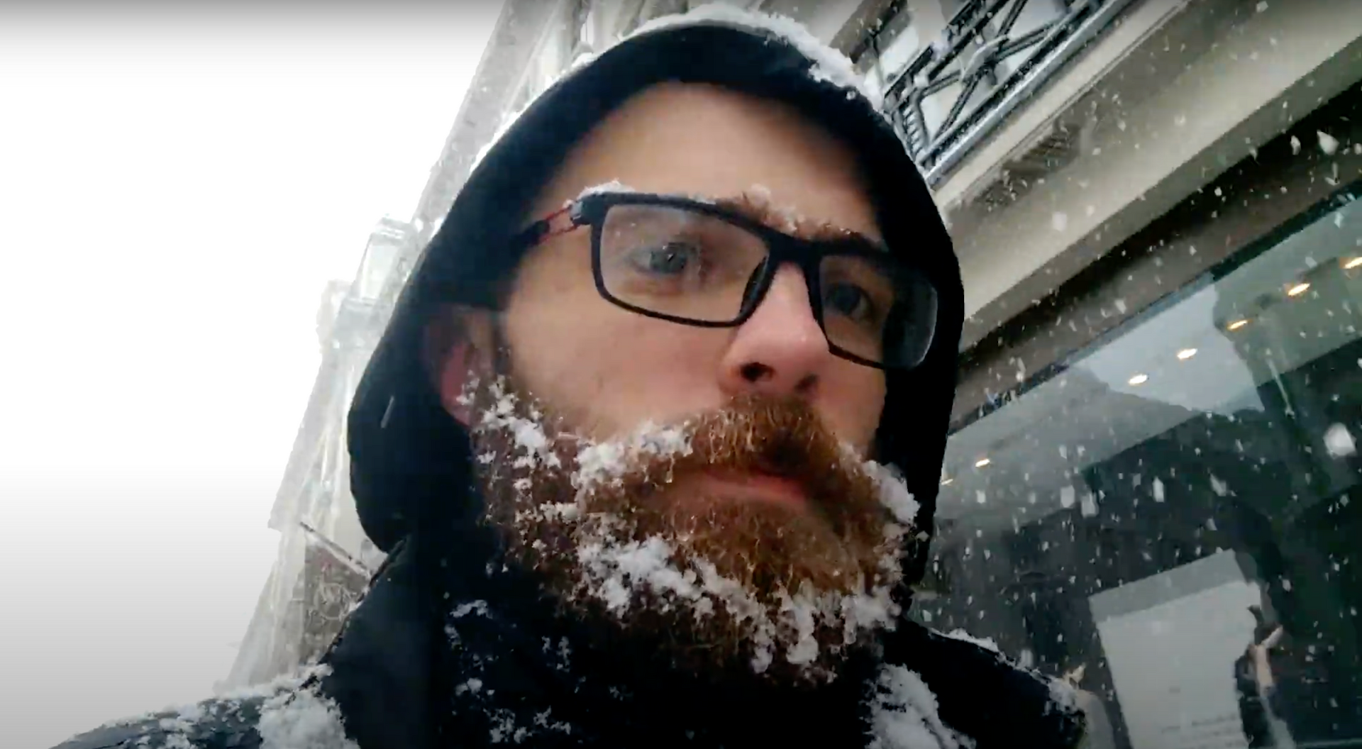 After walking through the streets of London I literally had icicles growing on my beard.